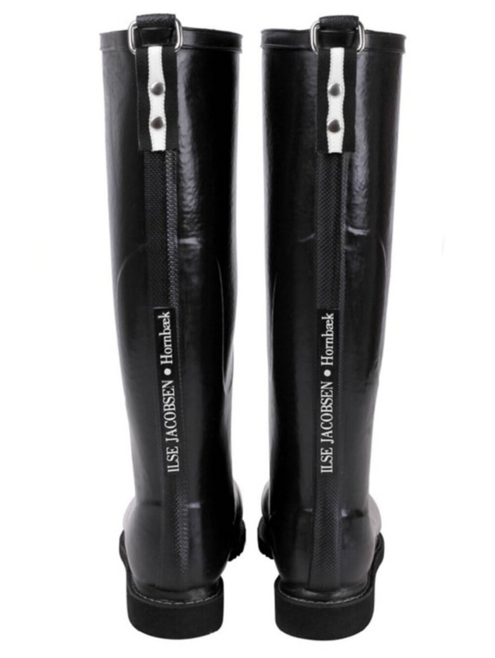 Ilse Jacobsen Hornbaek Pull On Knee High Wellington Rain Boots, Black, 6.5-7